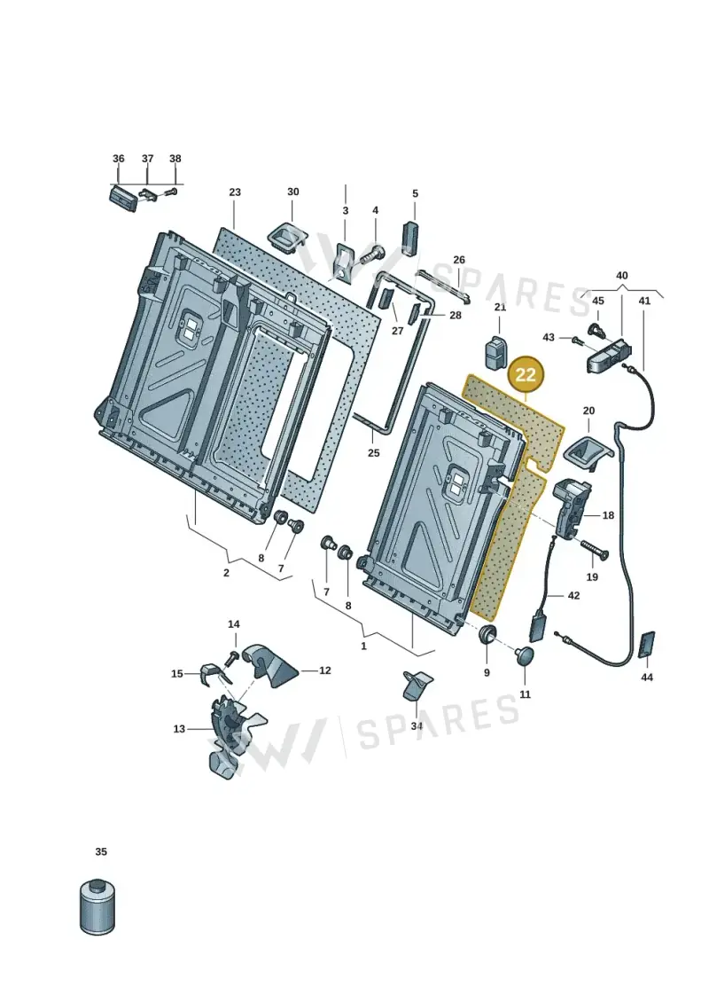 5G0885753CA9 — SEAT Formentor TSI CUPRA (2020-) diagram 5ff885070, position 22