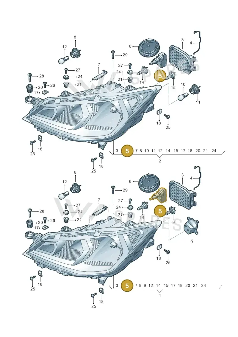 5G0941295 — SEAT Arona FR (2017-) diagram 835941000, position 5