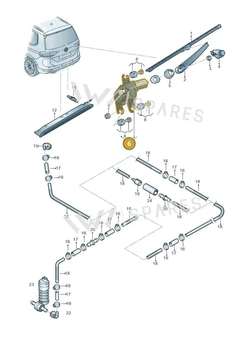5G0955711C — SEAT Ateca Style (2016-) diagram 869955250, position 6