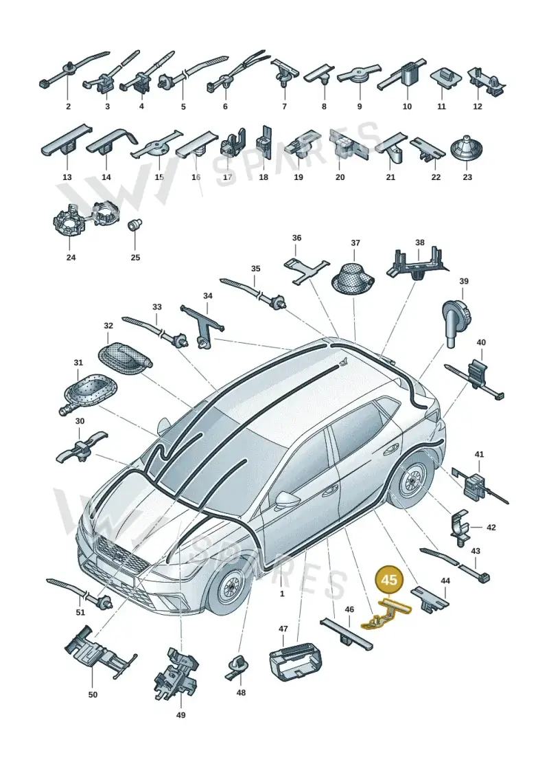 5G0971848 — SEAT Arona FR (2017-) diagram 835971081, position 45