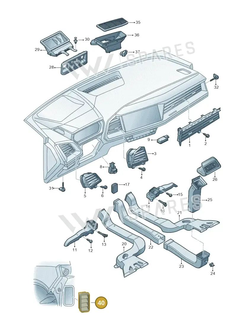 5GG819465 — Audi Q4 Sportback (2022-) diagram 89a819100, position 40