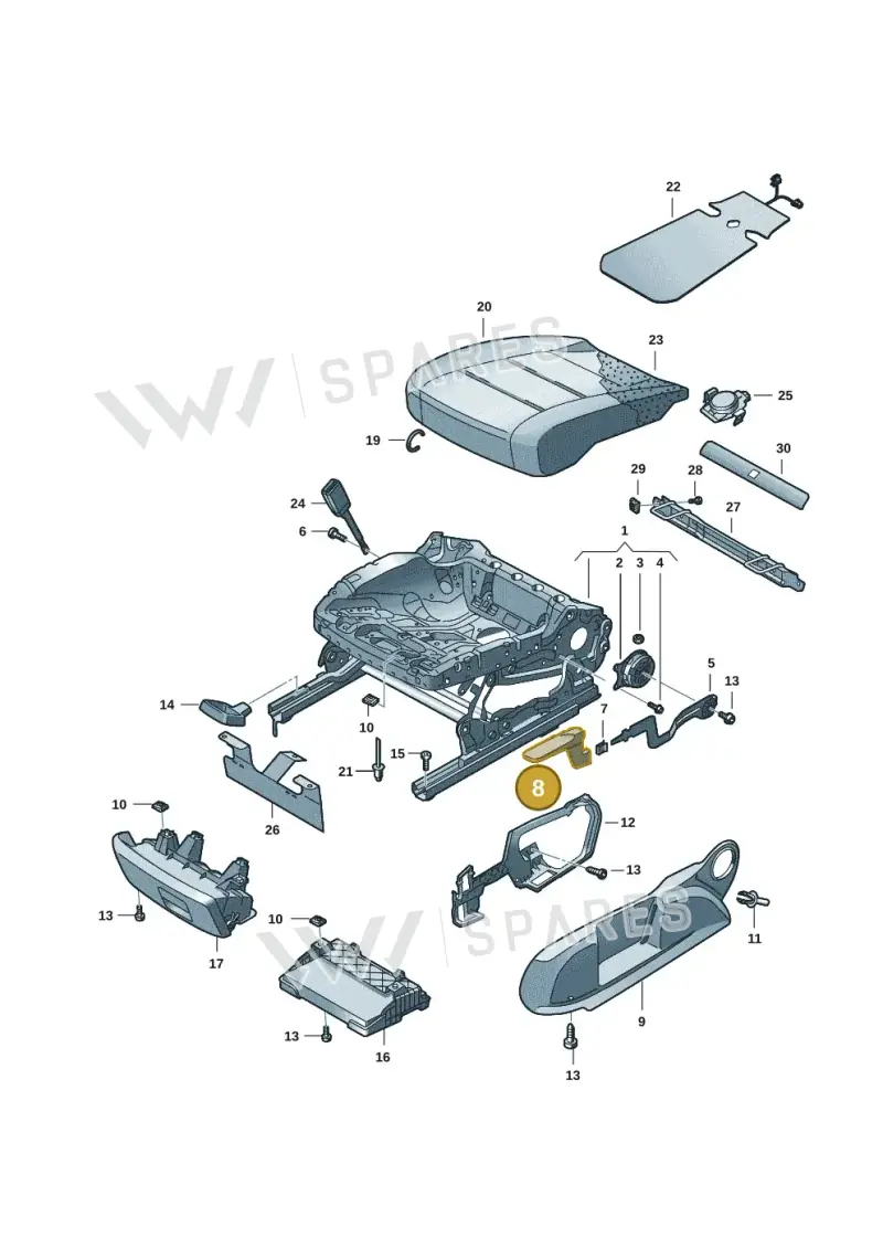 5H08822514PK — SEAT Formentor TSI CUPRA (2020-) diagram 5fn881000, position 8