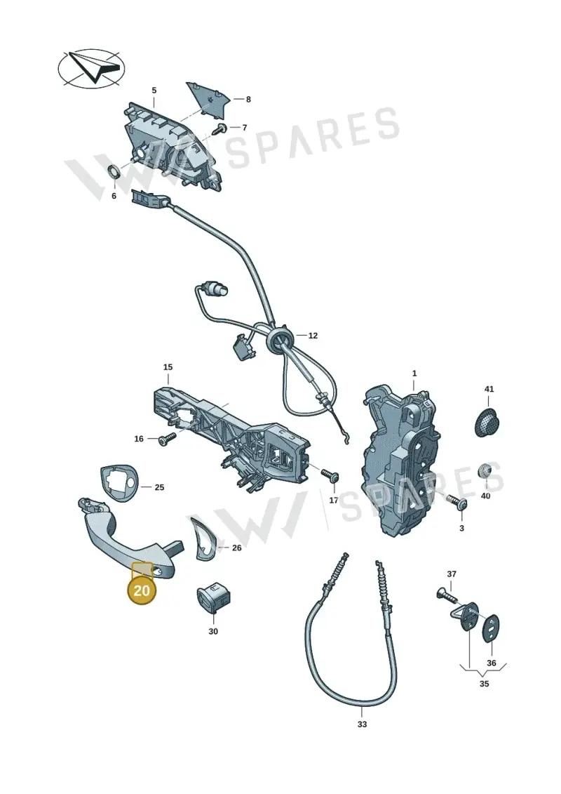 5H1837205RGRU — SEAT EBoost CUPRA (2021-) diagram 5h0837000, position 20