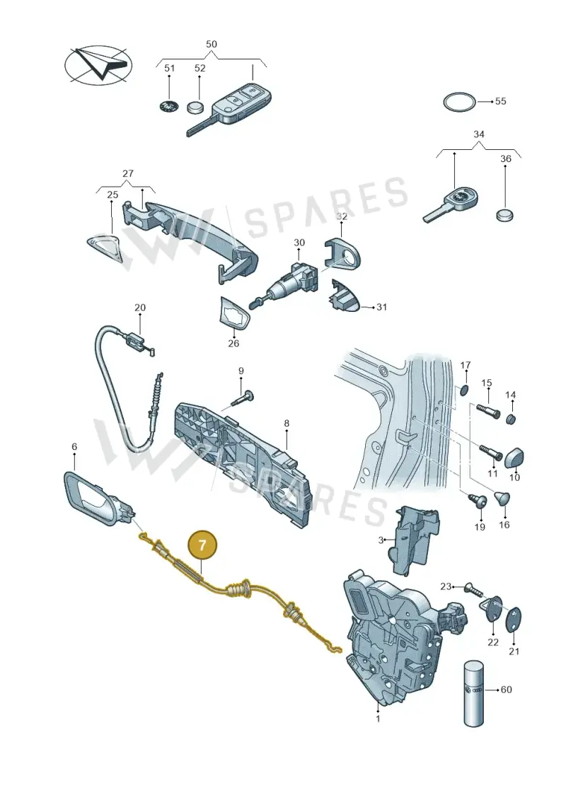 5JA837085B — SEAT Toledo Reference (2015-2019) diagram 727837000, position 7