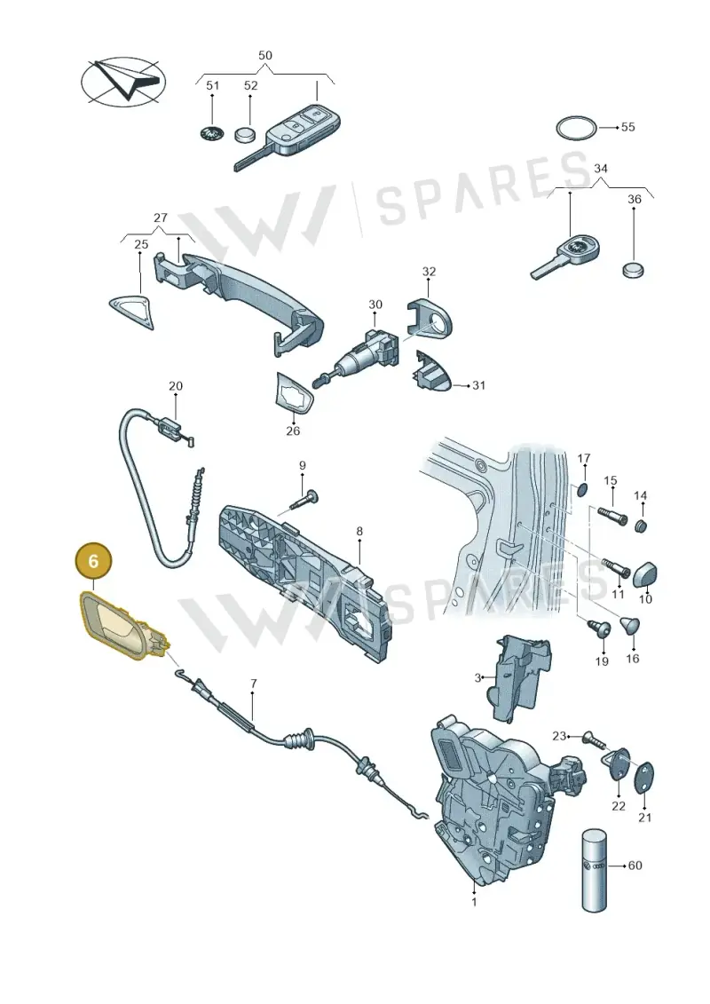 5JB837221A2ZZ — SEAT Toledo Reference (2015-2019) diagram 727837000, position 6