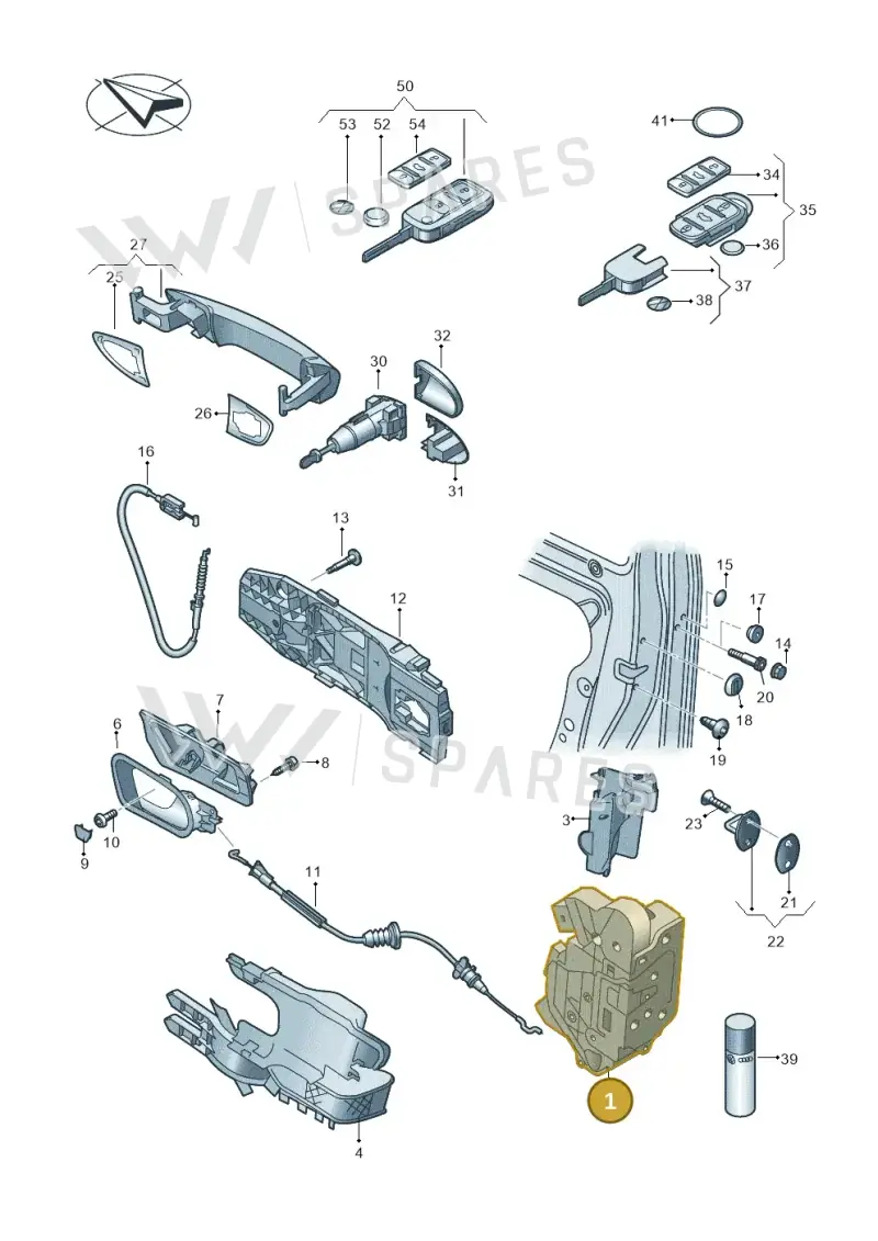 5K2837015D — SEAT Alhambra Stylance (2010-2013) diagram 651837000, position 1