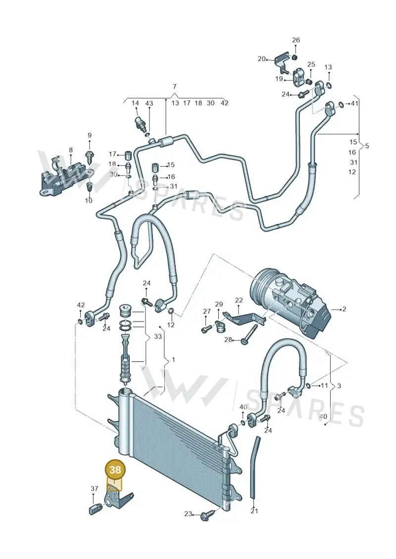 5M0820536 — SEAT Ibiza Reference (2011-2012) diagram 672260410, position 38