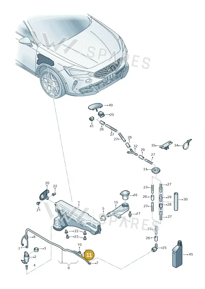 5M0955875 — SEAT Formentor TSI CUPRA (2020-) diagram 5ff955015, position 11