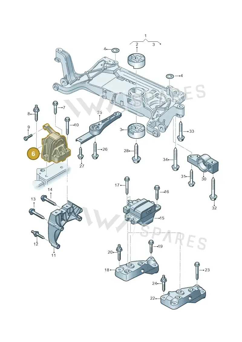 5N0199262AA — SEAT Alhambra Stylance (2015-2022) diagram 689199300, position 6