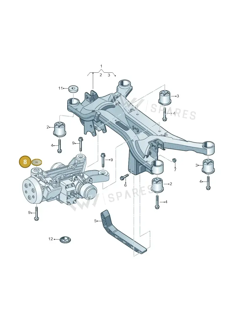 5N0505233A — SEAT Formentor TSI CUPRA (2020-) diagram 460505050, position 8