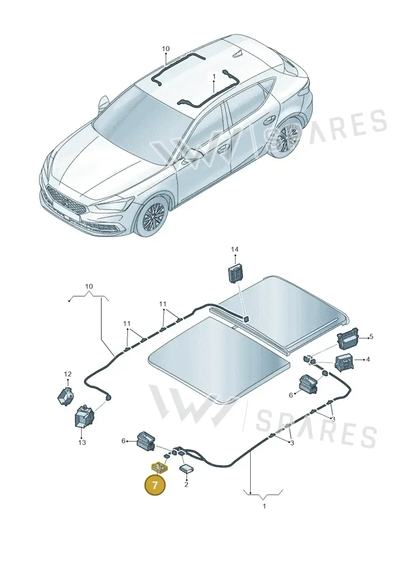 5N0972705 — SEAT Leon style (2019-) diagram 5fn972042, position 7