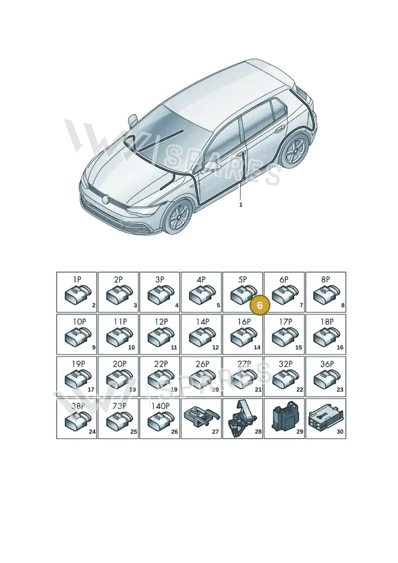 5N0972705 — SEAT Formentor TSI CUPRA (2020-) diagram 5h0971090, position 6