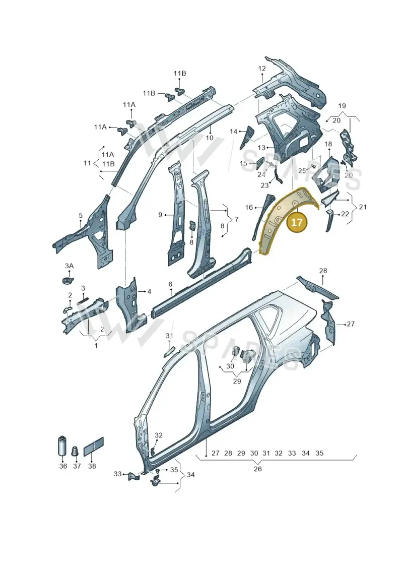 5NA809411B — SEAT Tarraco FR (2018-2024) diagram 591809000, position 17