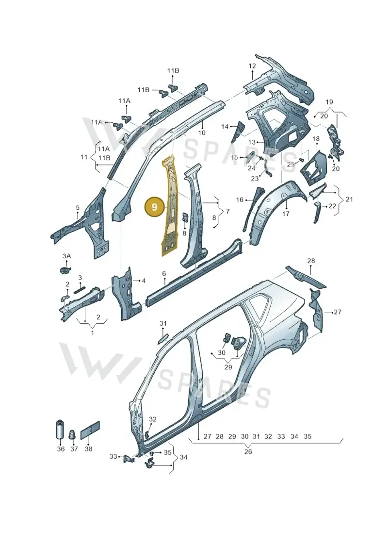 5NA809444B — SEAT Tarraco FR (2018-2024) diagram 591809000, position 9