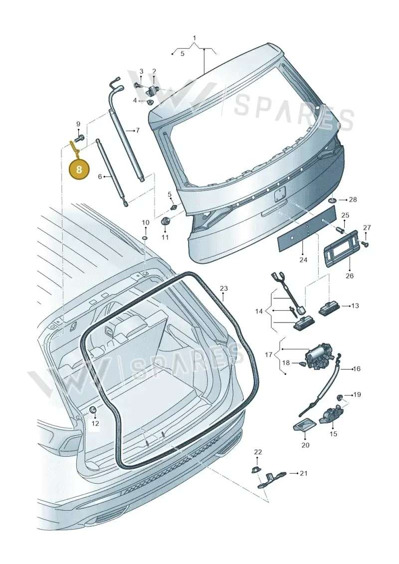 5NA827428 — SEAT Tarraco FR (2018-2024) diagram 591827000, position 8