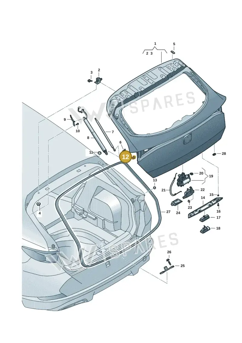 5NA827499 — SEAT Formentor TSI CUPRA (2020-) diagram 5ff827000, position 12