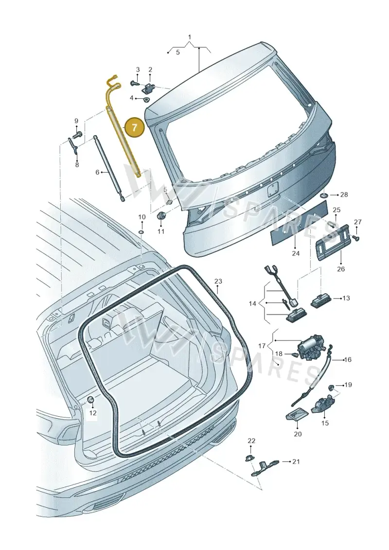 5NA827851A905 — SEAT Tarraco FR (2018-2024) diagram 591827000, position 7