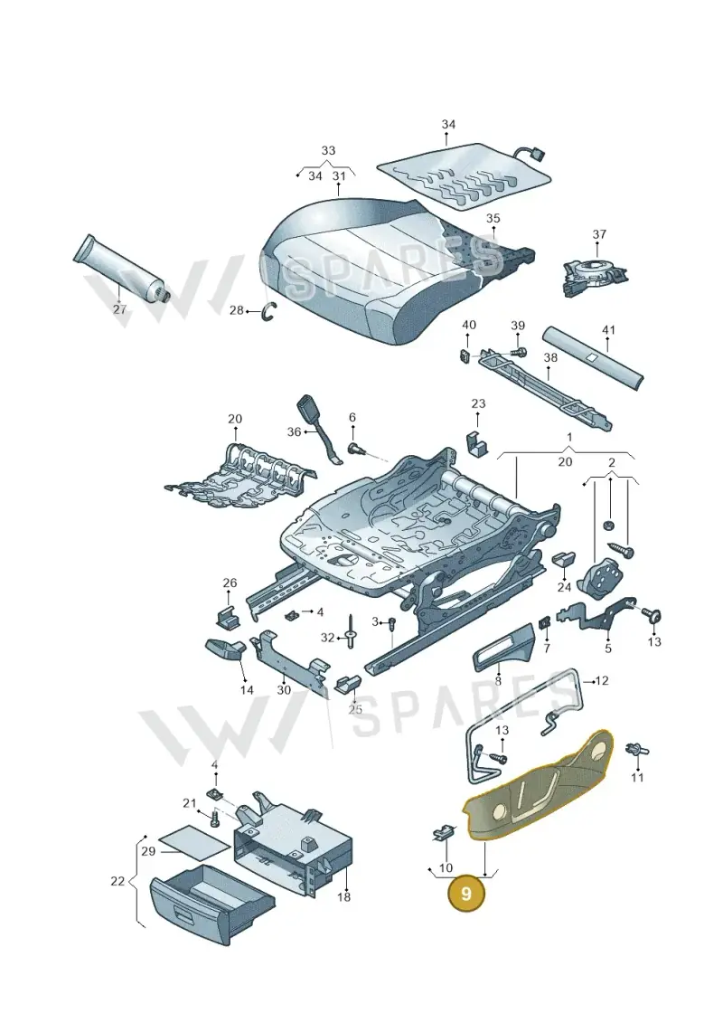 5NA881314A82V — SEAT Tarraco FR (2018-2024) diagram 591881000, position 9