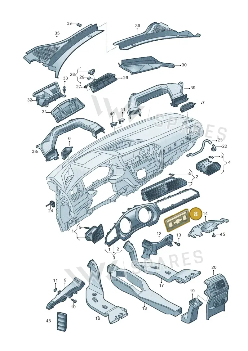 5NB820073BEUO — SEAT Tarraco FR (2018-2024) diagram 884819300, position 8