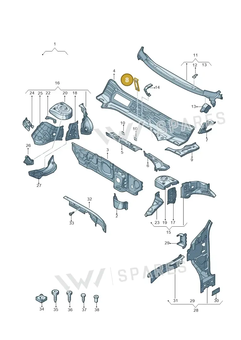 5NC805495 — SEAT Tarraco FR (2018-2024) diagram 591805050, position 8