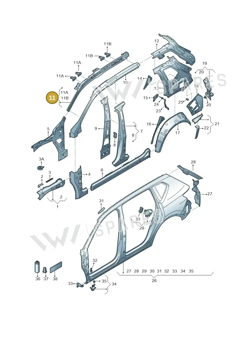 5NL809421E — SEAT Tarraco FR (2018-2024) diagram 591809000, position 11