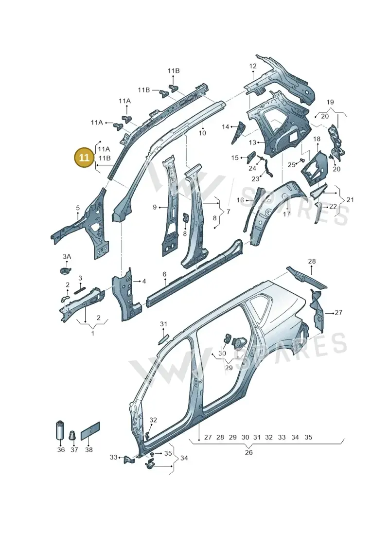 5NL809422E — SEAT Tarraco FR (2018-2024) diagram 591809000, position 11