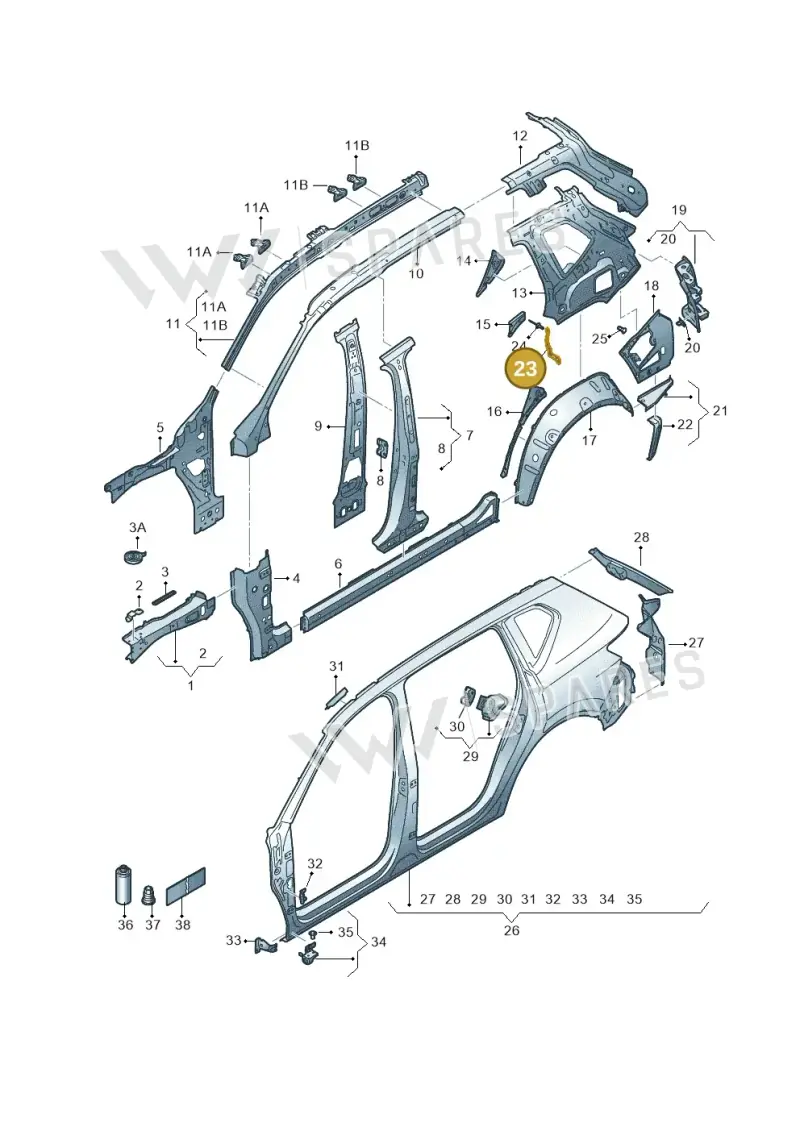 5NN814197A — SEAT Tarraco FR (2018-2024) diagram 591809000, position 23