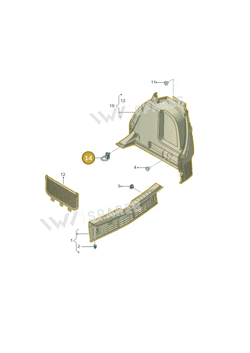 5P0801983A — SEAT Leon Stylance (2010-2012) diagram 456867800, position 14