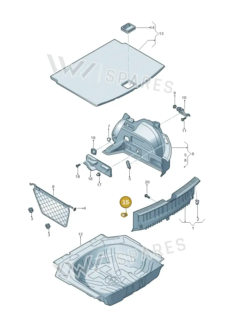 5P0801983A — SEAT Leon ST (2012-) diagram 754867810, position 15
