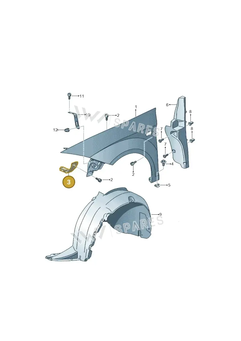 5P0821135 — SEAT Altea XL (2013-) diagram 418821100, position 3