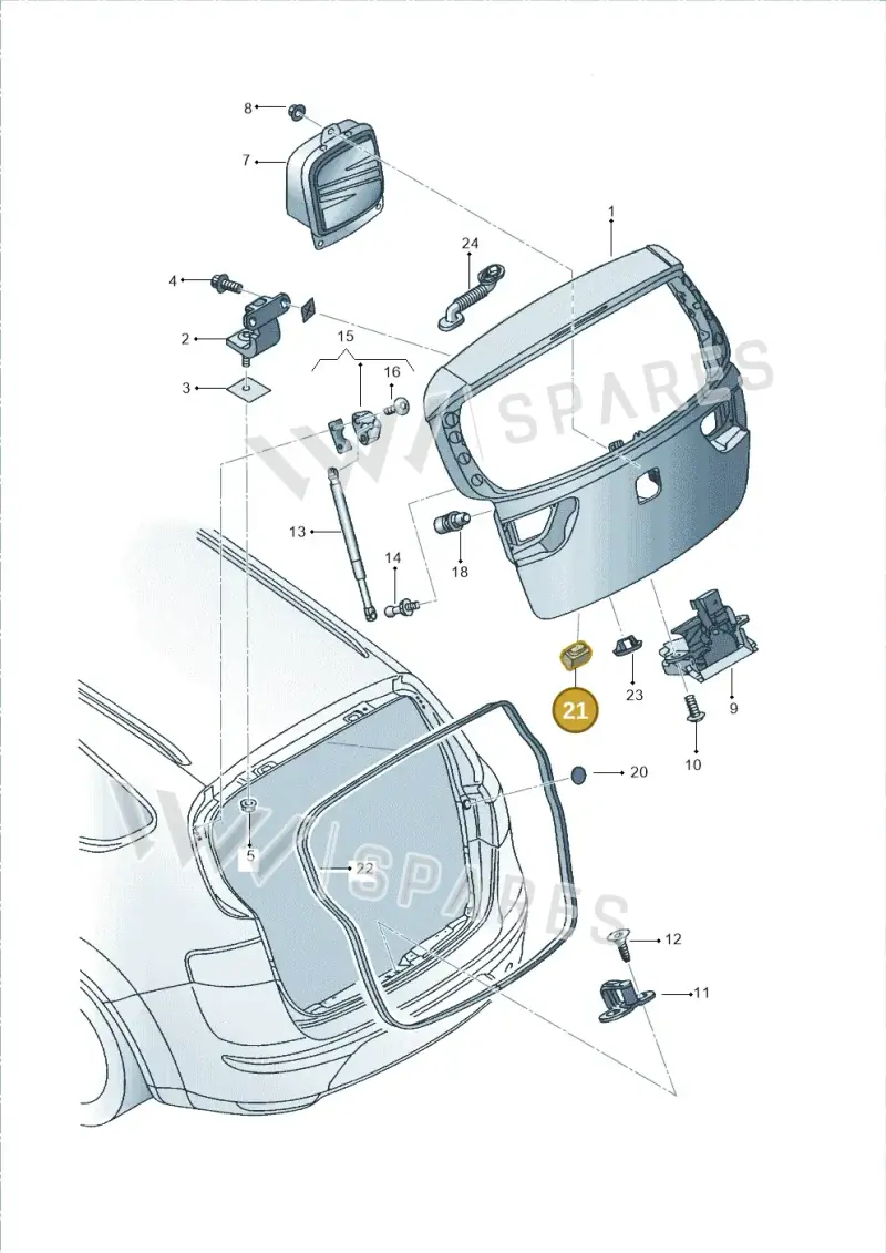 5P0827489 — SEAT Altea XL Reference (2013-2013) diagram 498827100, position 21