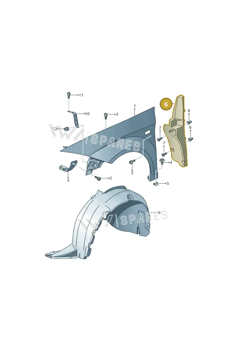5P0853970 — SEAT Altea XL (2013-) diagram 418821100, position 6