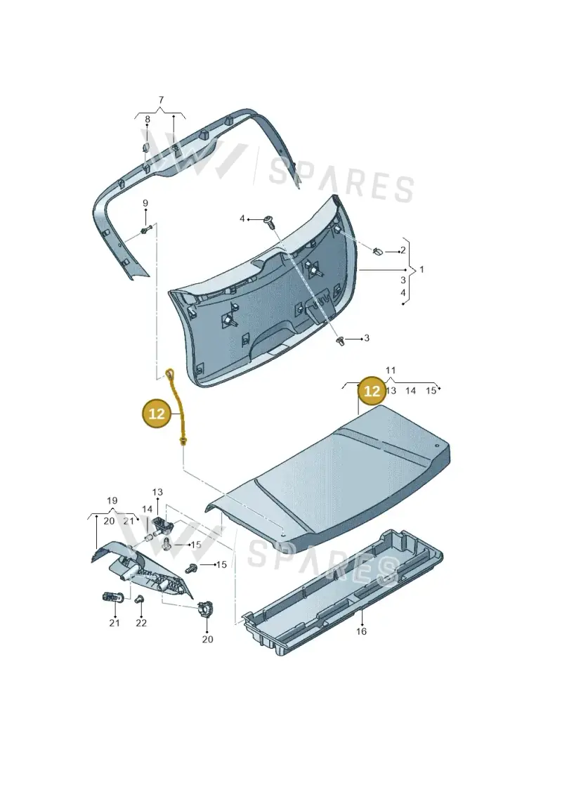 5P0863447A9B9 — SEAT Altea XL (2013-) diagram 418867900, position 12