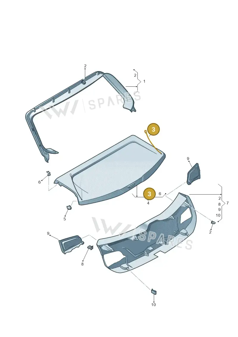 5P0863447A9B9 — SEAT Leon ST (2016-2020) diagram 754867900, position 3