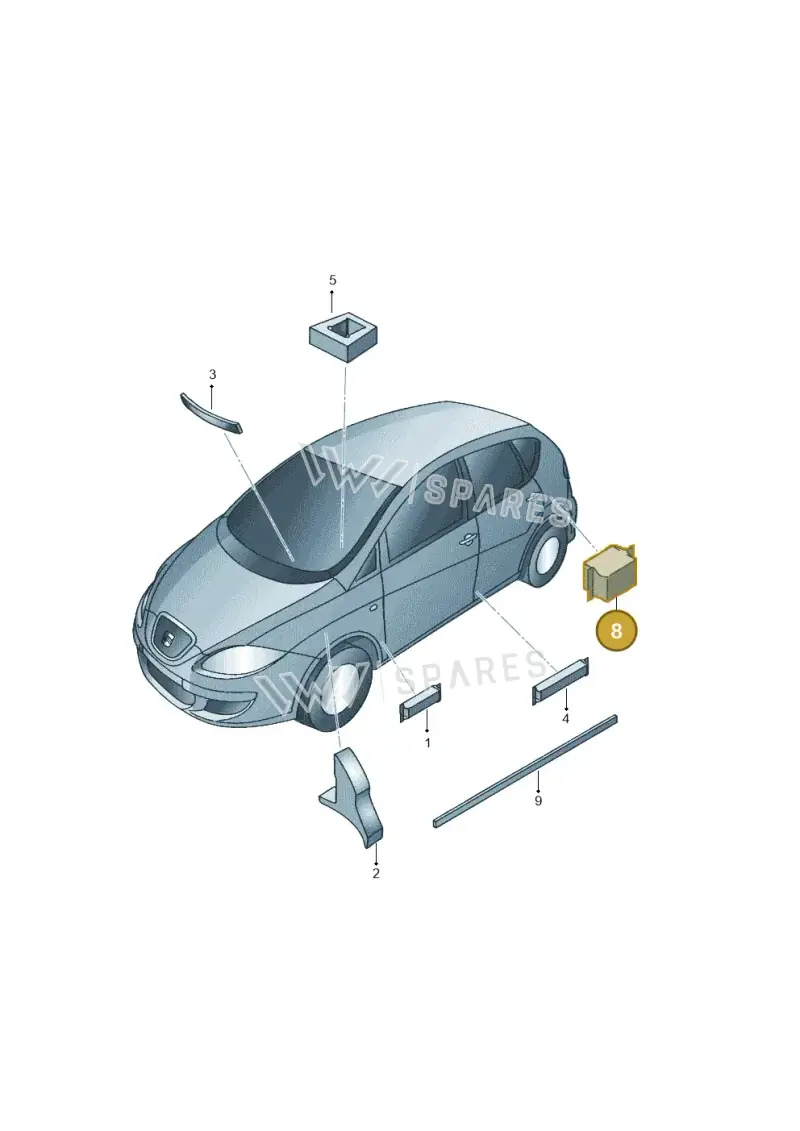 5P0864711D — SEAT Altea XL (2013-) diagram 418863300, position 8