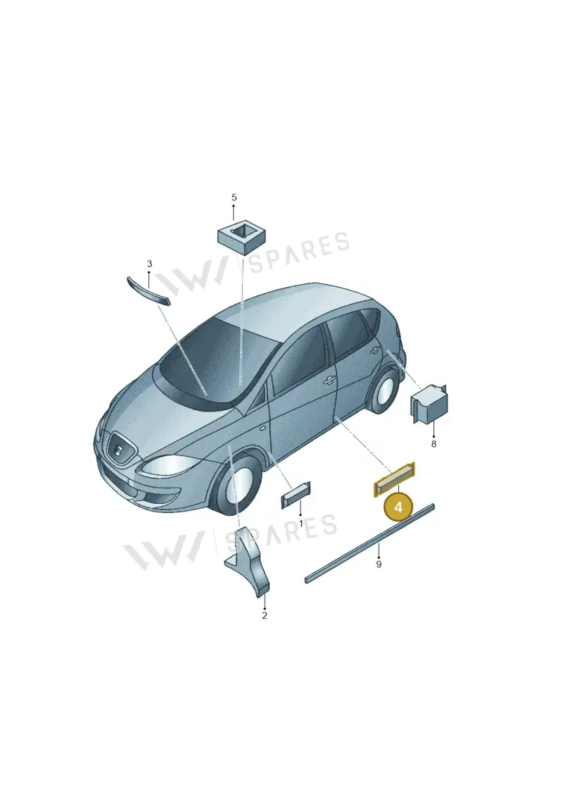 5P0864723A — SEAT Altea XL Reference (2013-2013) diagram 418863300, position 4