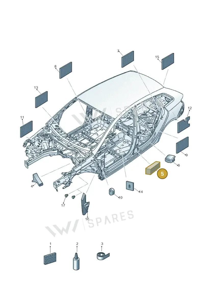 5P0864723A — SEAT Ibiza Stylance (2015-) diagram 879864000, position 5