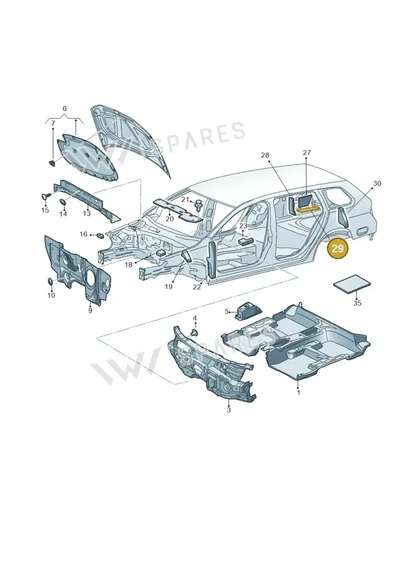 5P0864723A — SEAT Formentor TSI CUPRA (2020-) diagram 763863200, position 29