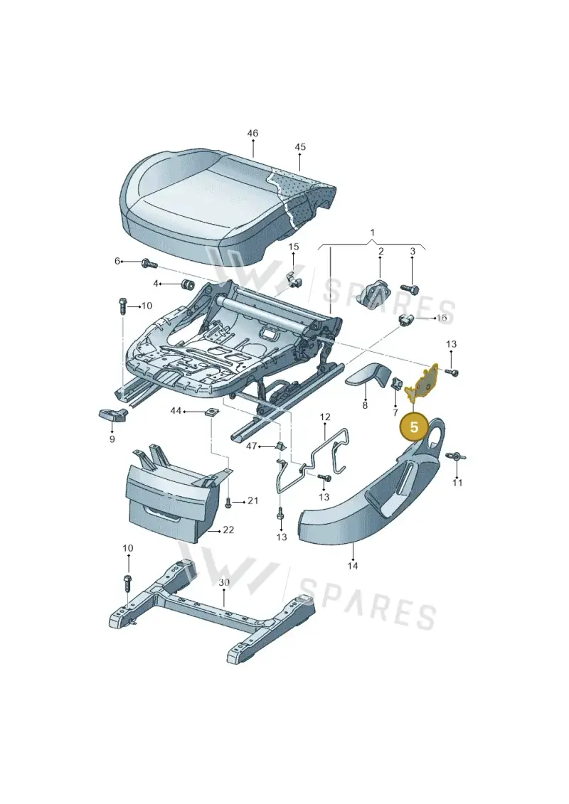 5P0881091B — SEAT Altea XL (2013-) diagram 418881000, position 5