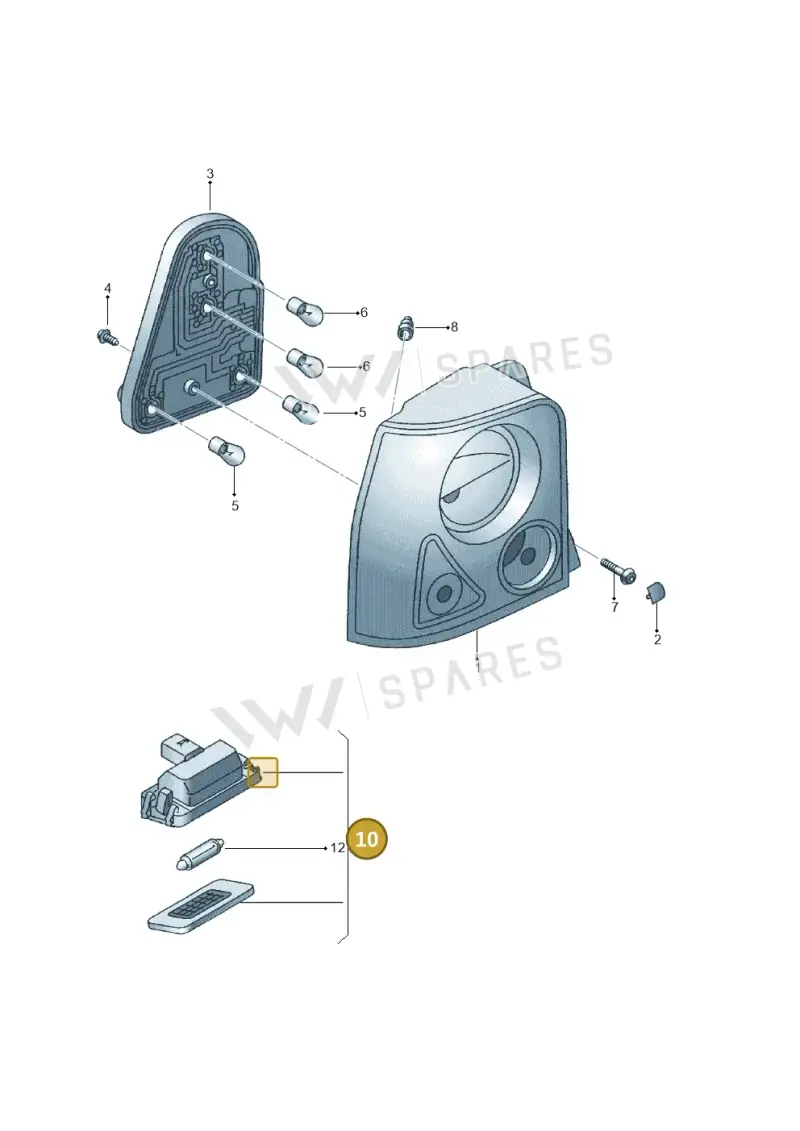5P0943021 — SEAT AROSA (2003-2004) diagram 232945100, position 10