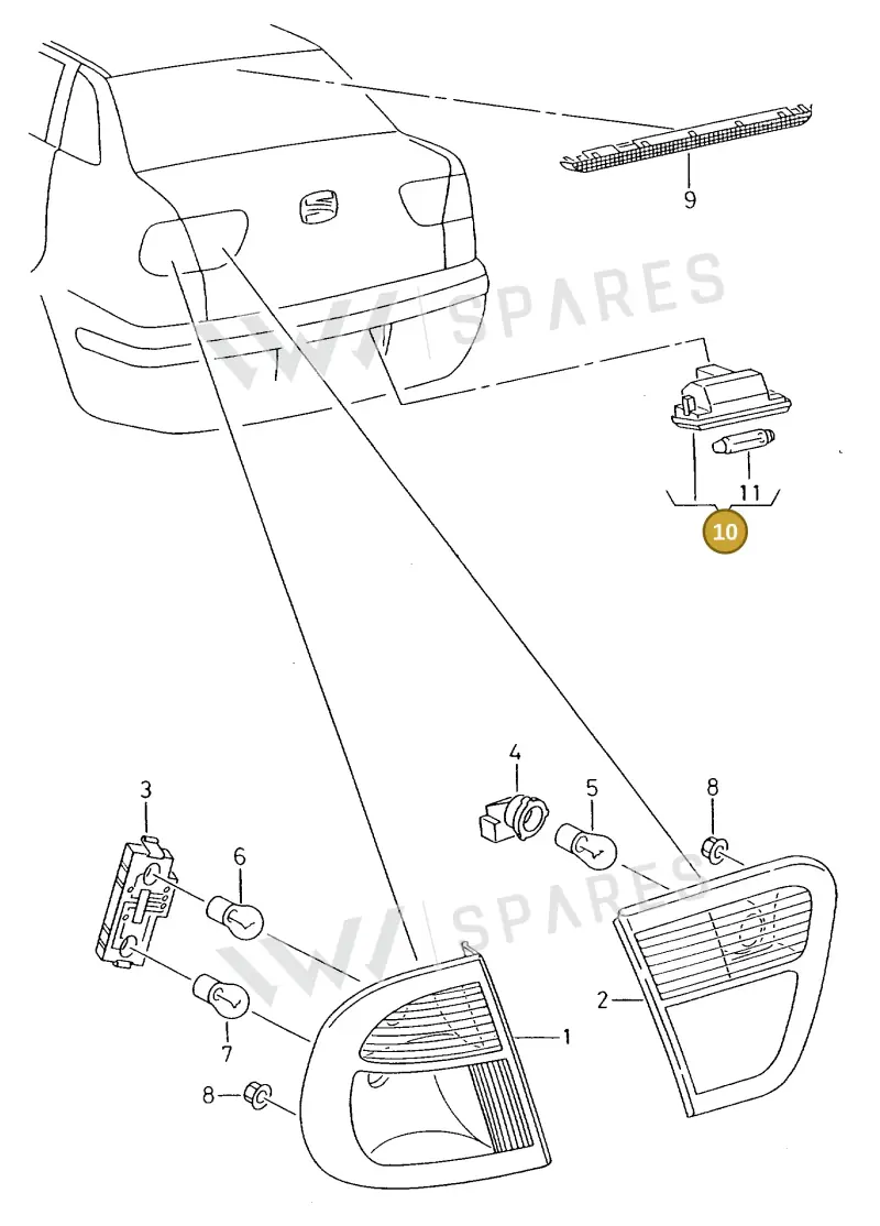 5P0943021 — SEAT CORDOBA/VARIO (1999-2002) diagram 237945000, position 10