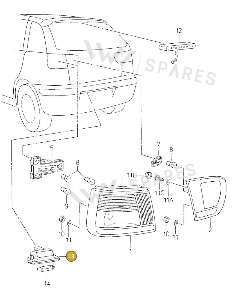 5P0943021 — SEAT IBIZA (1999-2002) diagram 238945000, position 13
