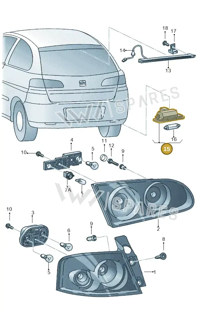 5P0943021 — SEAT IBIZA                  06> (2005-) diagram 254945000, position 15