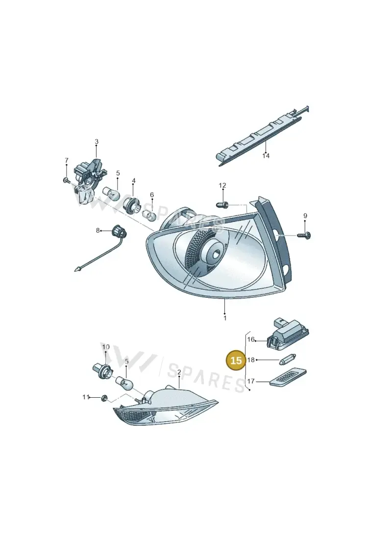 5P0943021 — SEAT Altea XL (2013-) diagram 418945000, position 15