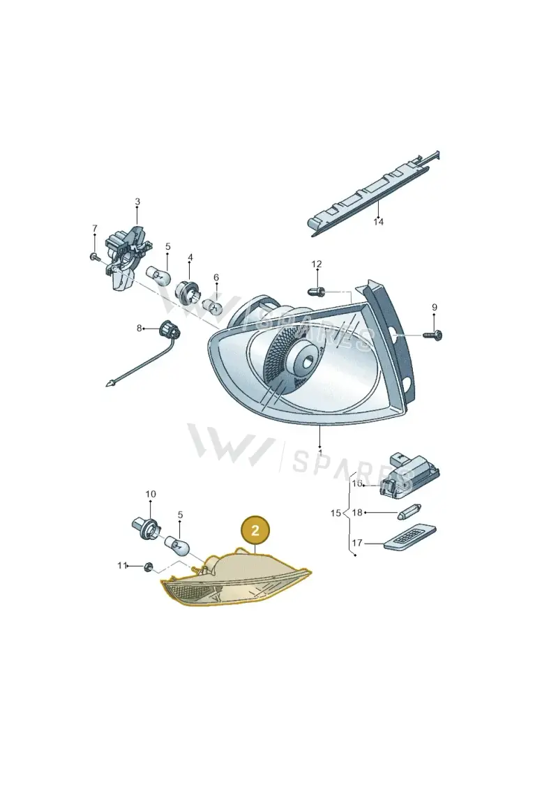 5P0945224B — SEAT Altea XL (2013-) diagram 418945000, position 2