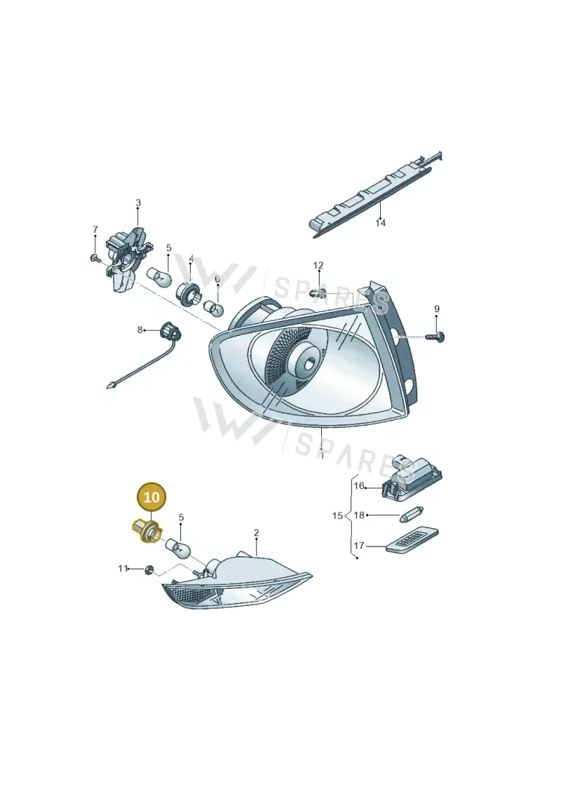 5P0945267 — SEAT Altea XL (2013-) diagram 418945000, position 10