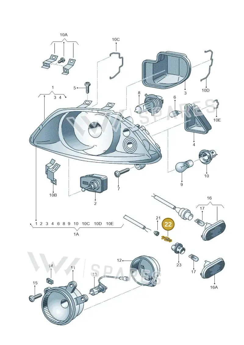 5P0972564 — SEAT IBIZA                  06> (2005-) diagram 254941000, position 22