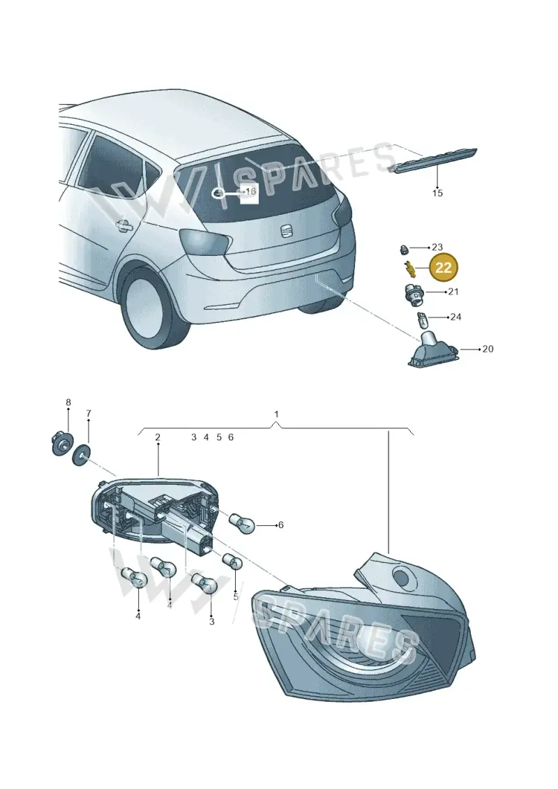 5P0972564 — SEAT Ibiza (2015-) diagram 639945000, position 22