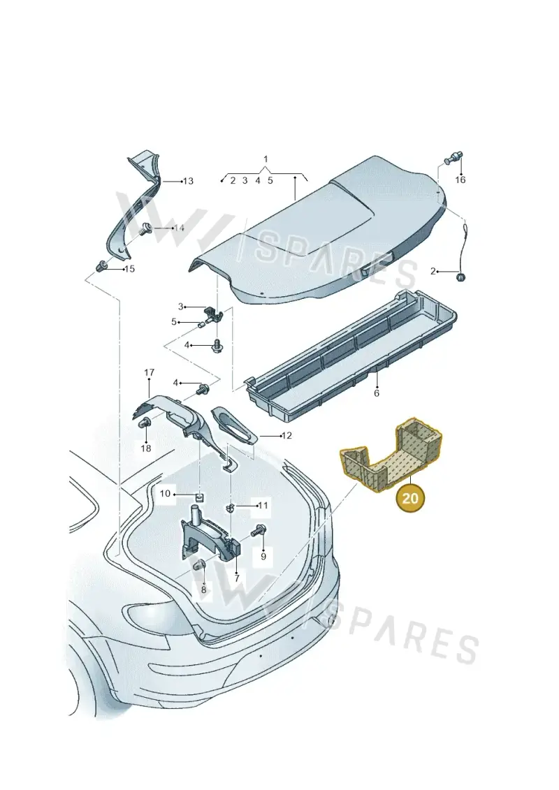 5P8867710B — SEAT TOLEDO                 05> (2004-) diagram 451867850, position 20