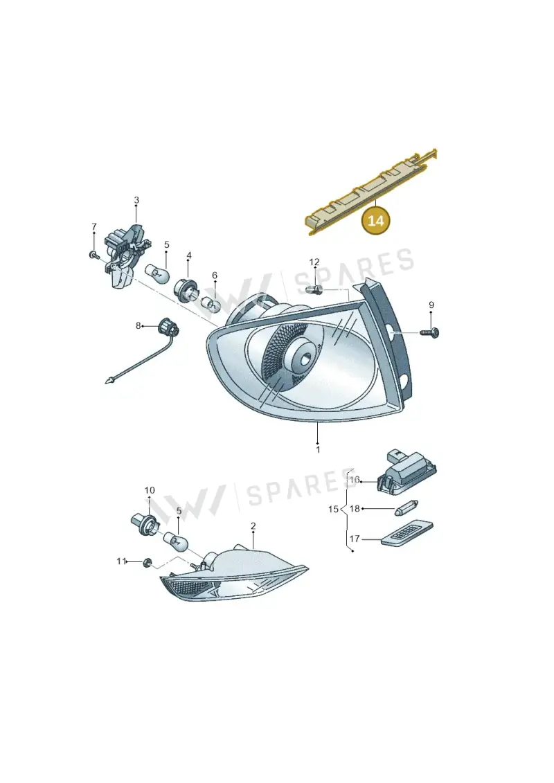 5P8945097A — SEAT Altea XL (2013-) diagram 418945000, position 14
